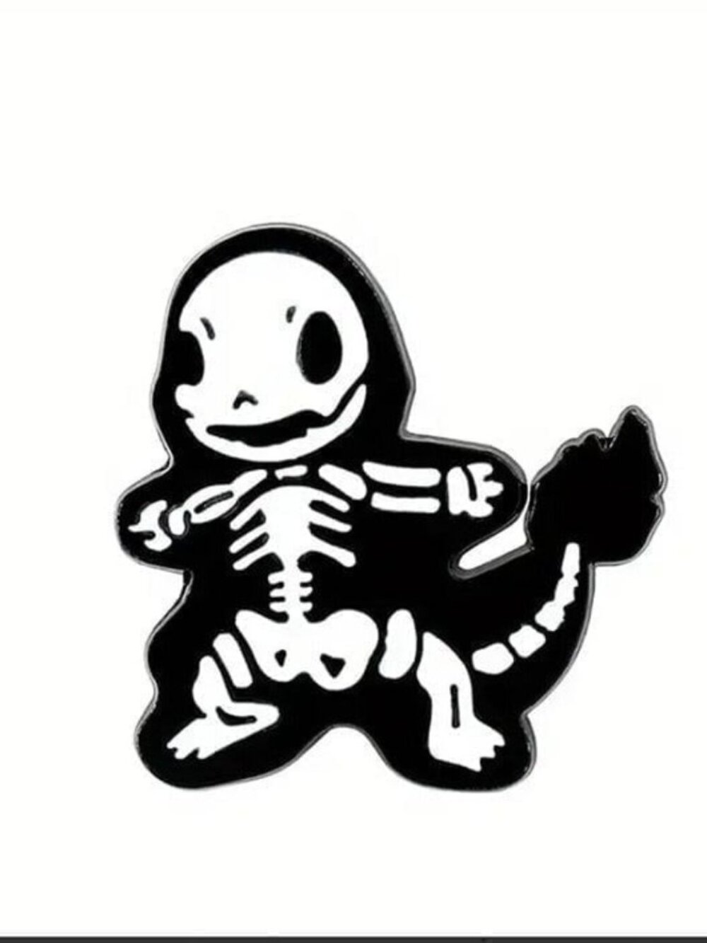 Skeletal Kanto Trio: Pokemon Bulbasaur, Squirtle, Charmander Enamel Pins - Picture 4 of 10